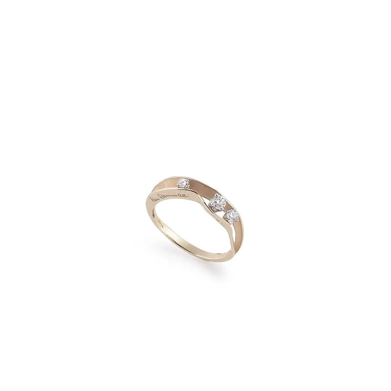 Annamaria Cammilli 18ct Natural Beige Gold 0.2ct Diamond Dune Series Ring