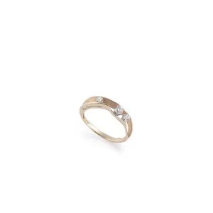 Annamaria Cammilli 18ct Natural Beige Gold 0.2ct Diamond Dune Series Ring