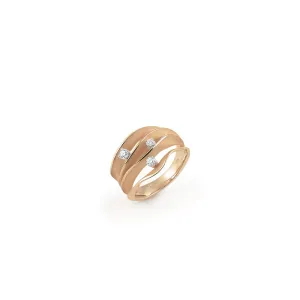 Annamaria Cammilli 18ct Orange Apricot 0.18ct Diamond Dune Series Ring