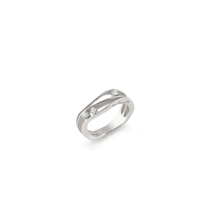 Annamaria Cammilli 18ct White Ice Gold 0.19ct Diamond Dune Series Ring