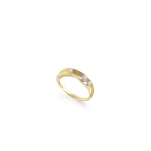 Annamaria Cammilli 18ct Yellow Sunrise Gold 0.2ct Diamond Dune Series Ring