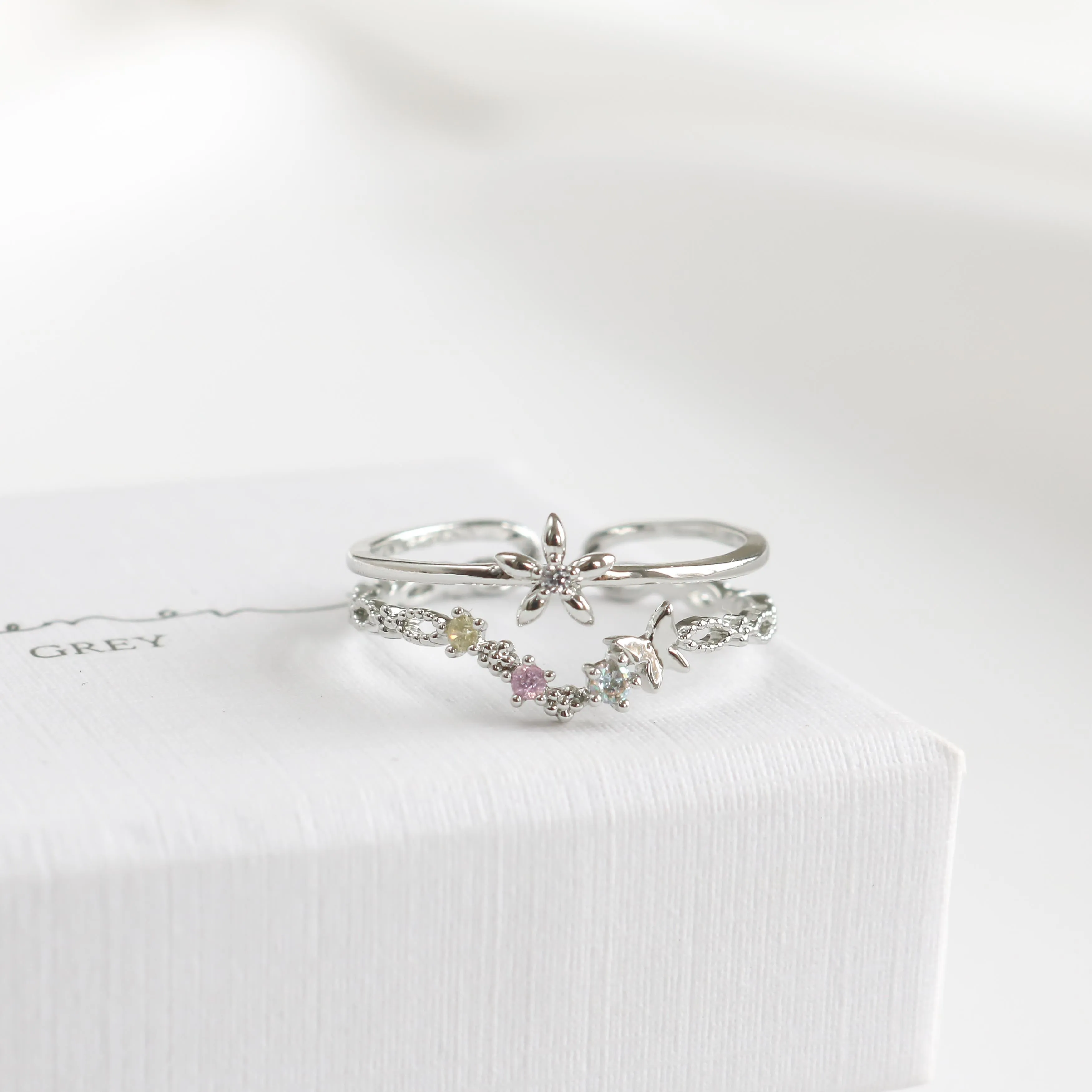 Annie Blossom Butterfly Ring