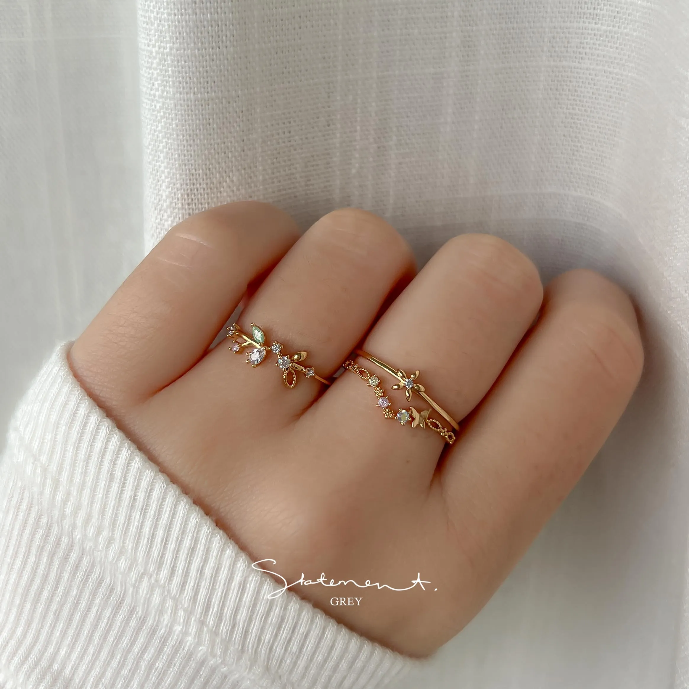 Annie Blossom Butterfly Ring