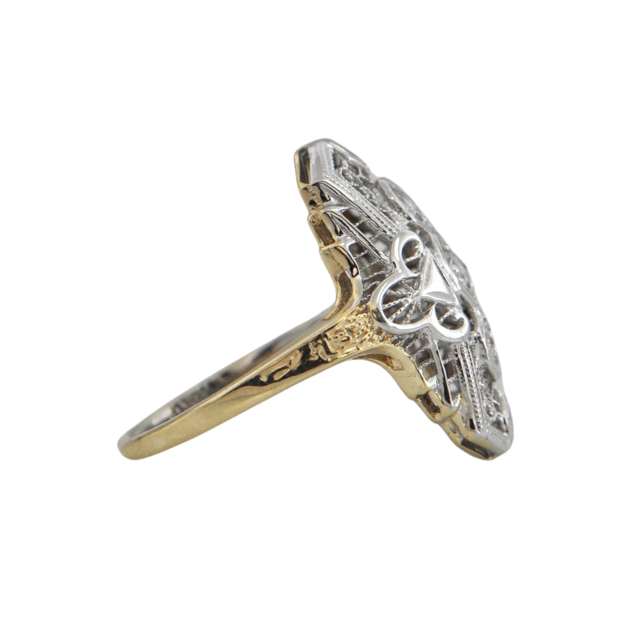 Antique Art Deco Diamond 14K Gold Ring