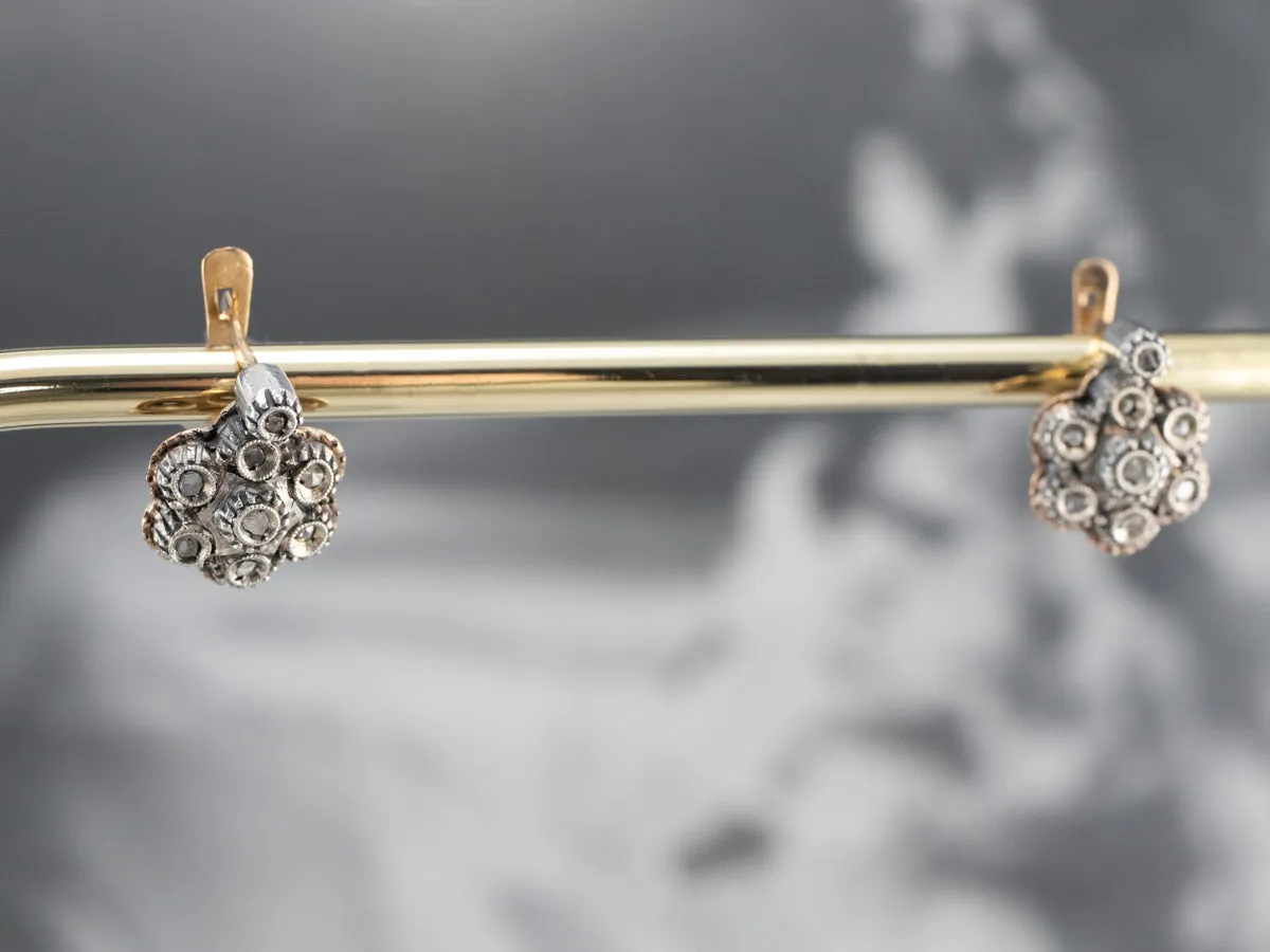 Antique Rose Cut Diamond Earrings