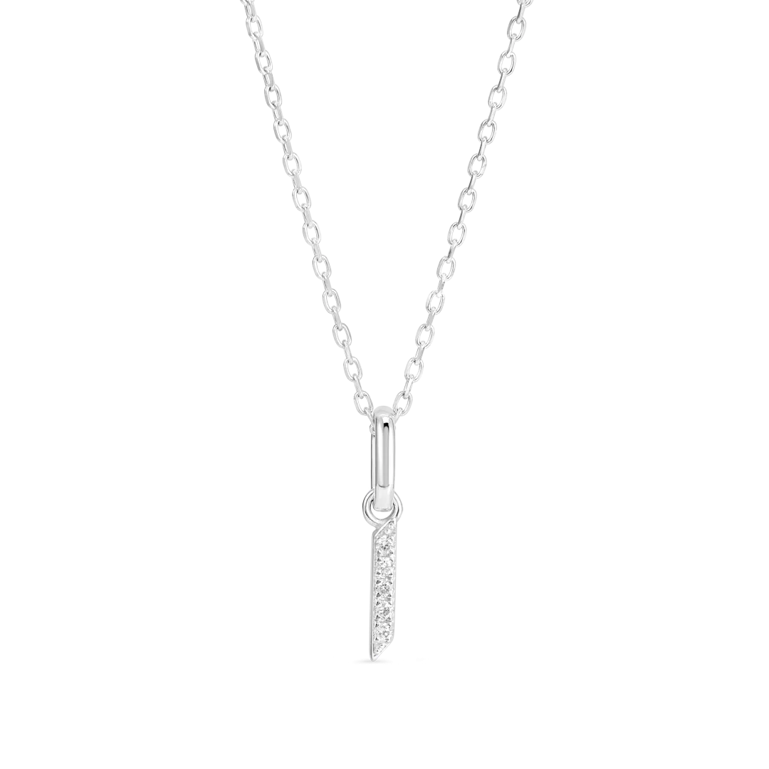 Arabic Letter Pendant White Gold - ?