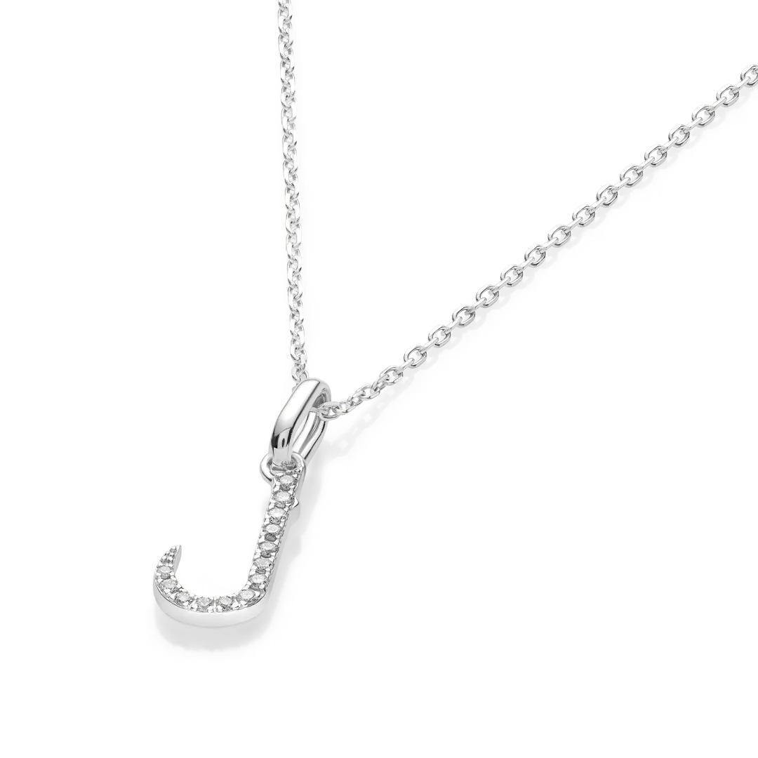 Arabic Letter Pendant White Gold - ?