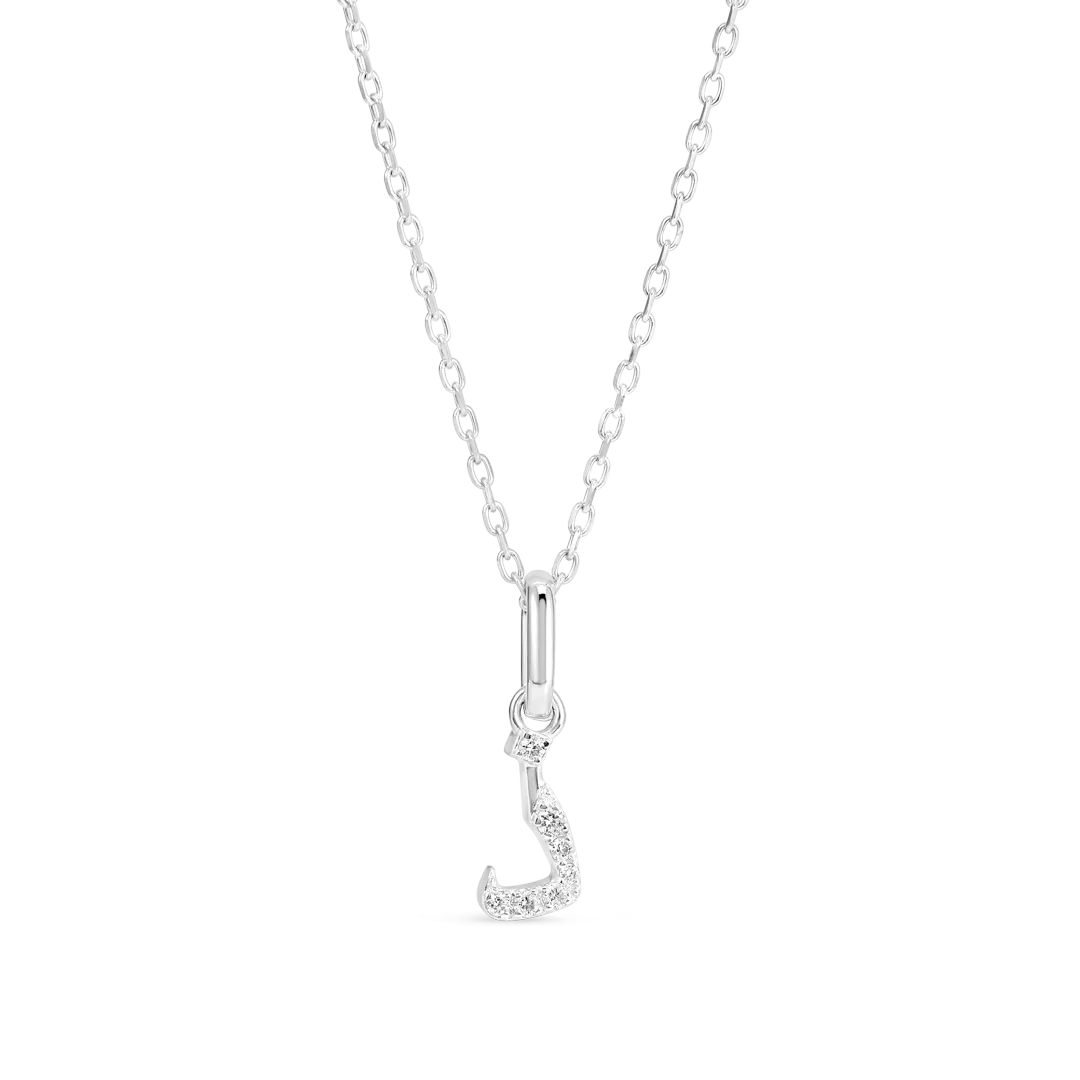 Arabic Letter Pendant White Gold - ?