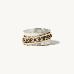 Aria Birthstone Spinner Ring  - January