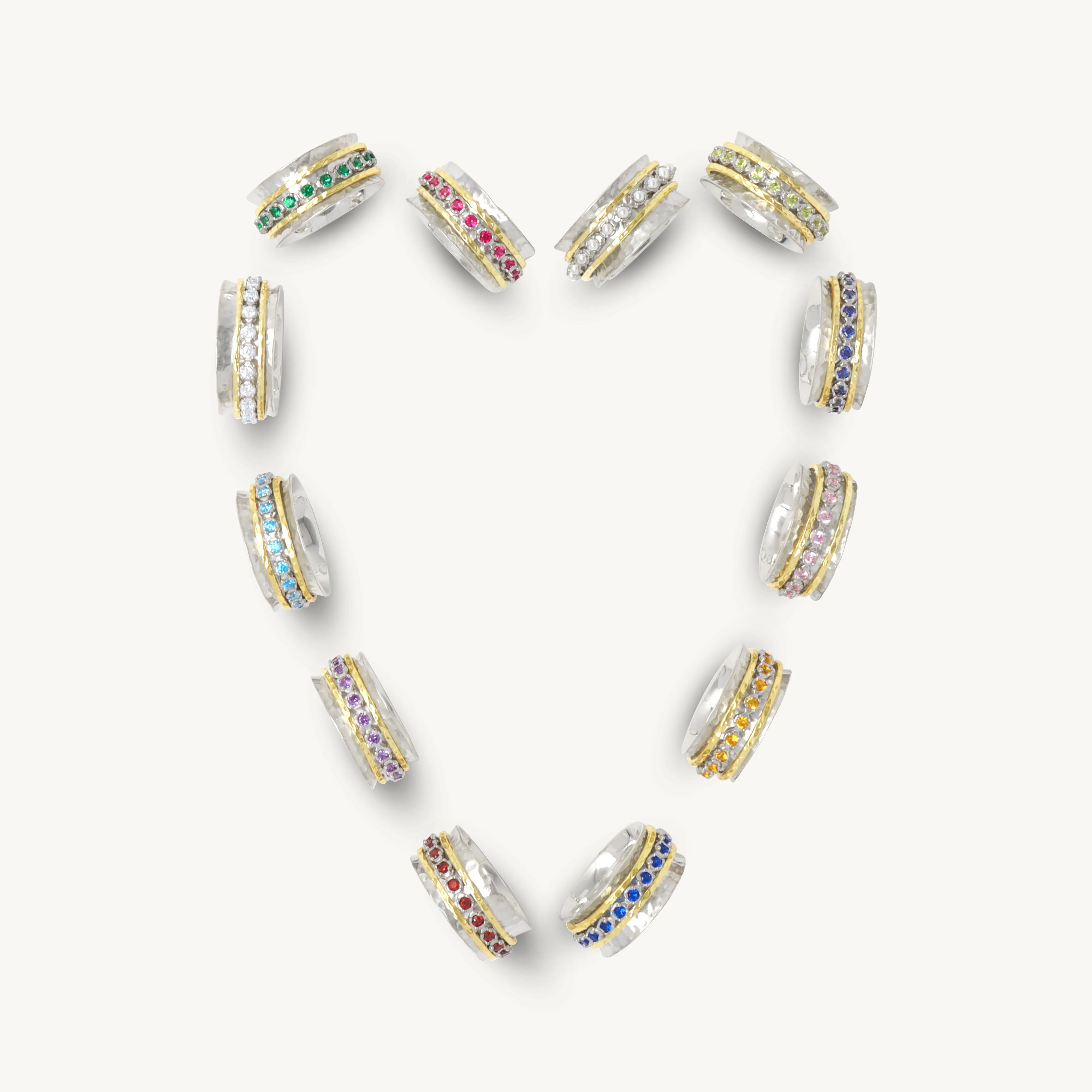 Aria Birthstone Spinner Ring  - March