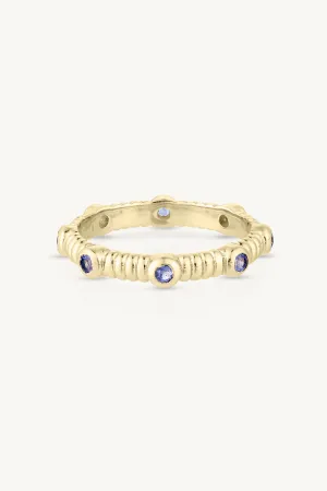 Asymmetric Iolite Gold Stacker