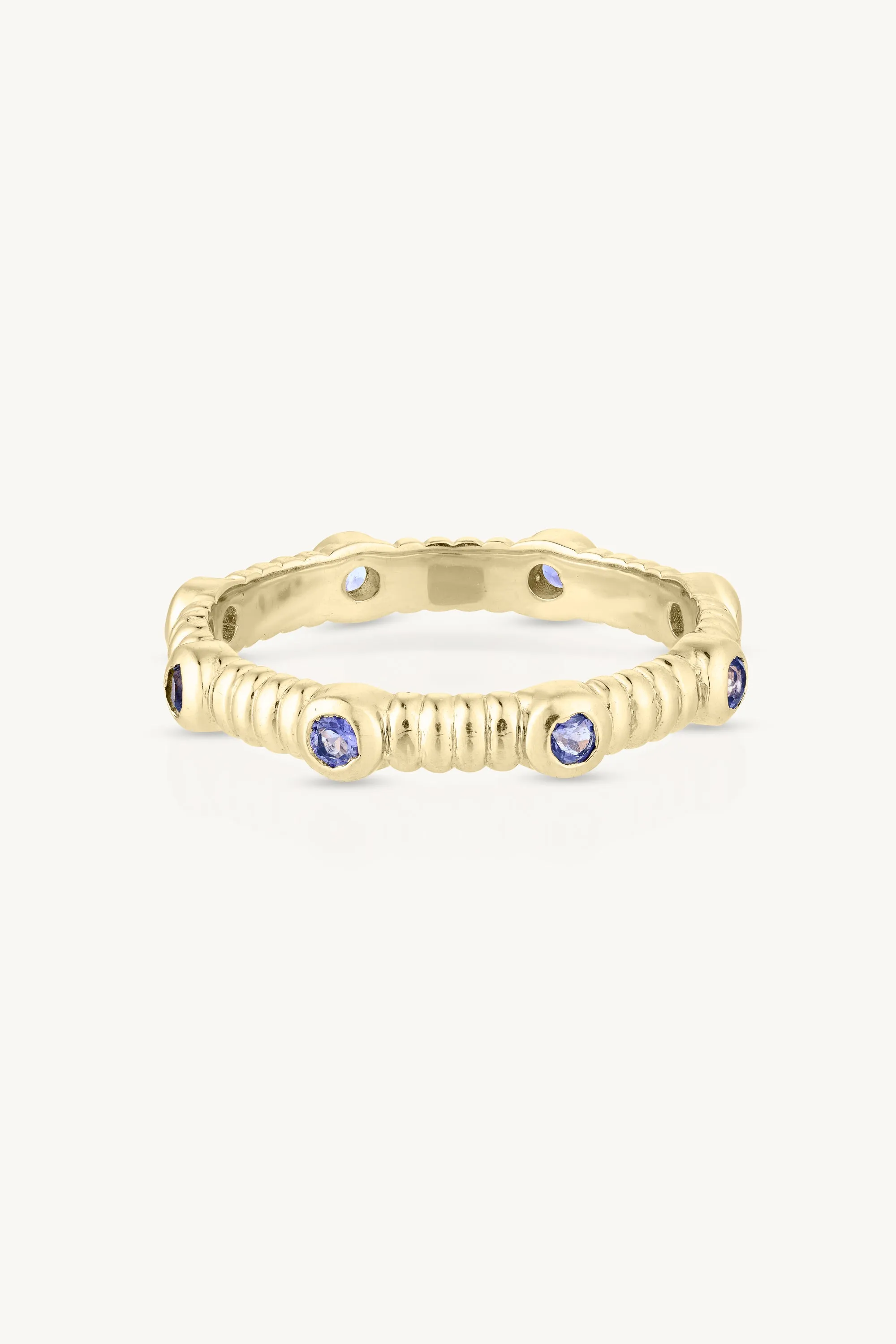 Asymmetric Iolite Gold Stacker