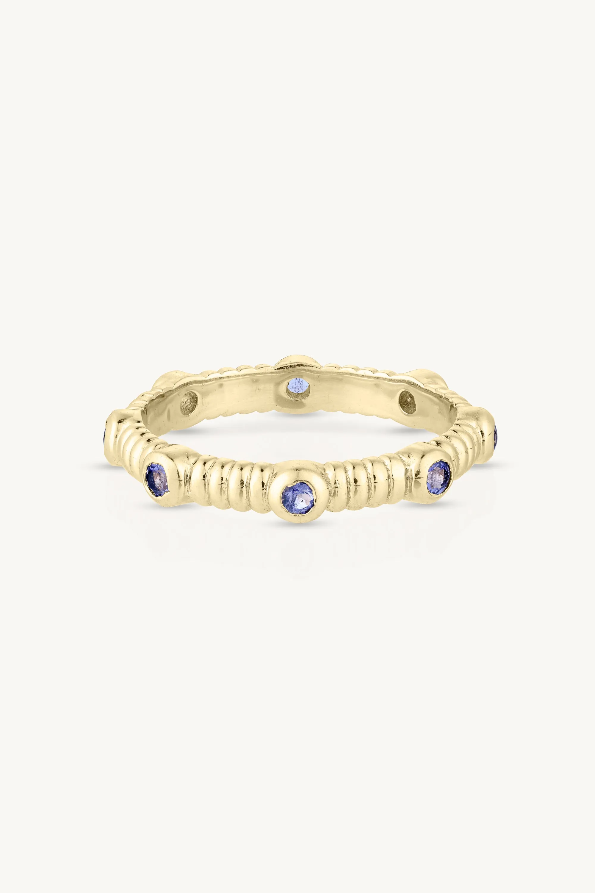 Asymmetric Iolite Gold Stacker