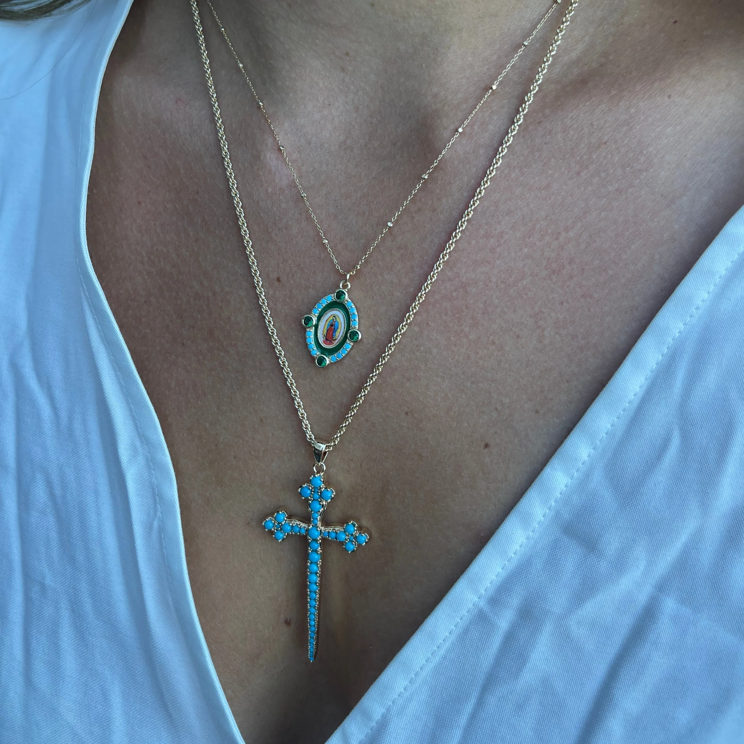 Athena Cross - Turquoise