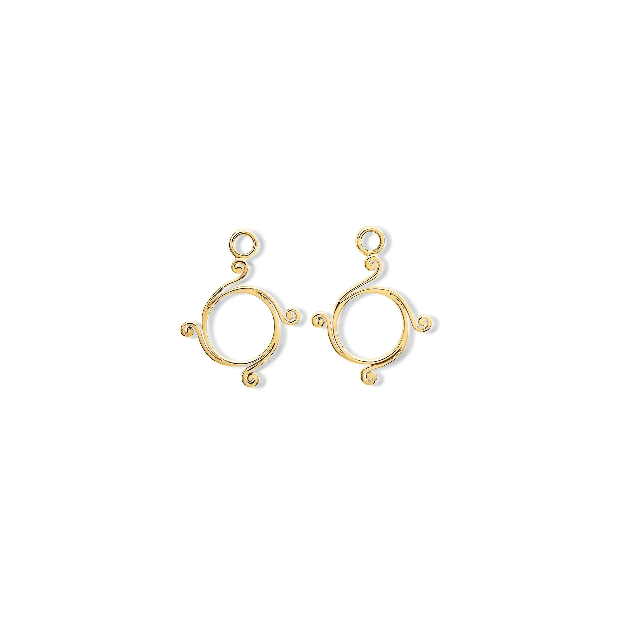Athena Small Earring Drops Yellow Gold