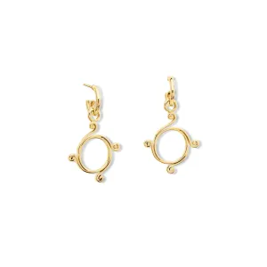 Athena Small Earring Drops Yellow Gold