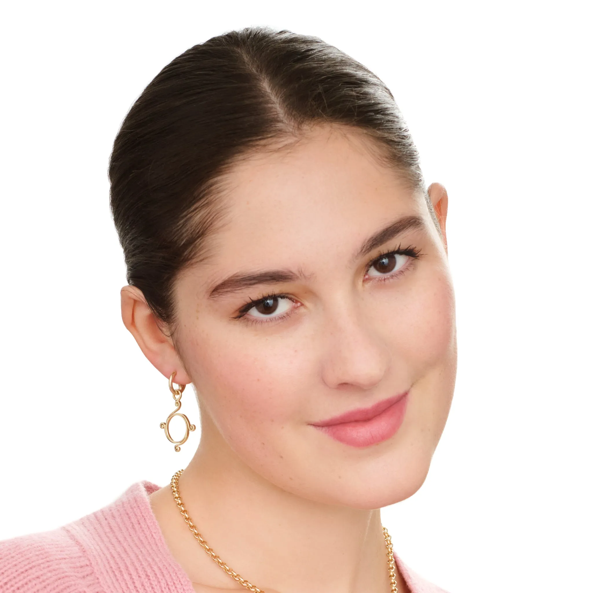 Athena Small Earring Drops Yellow Gold