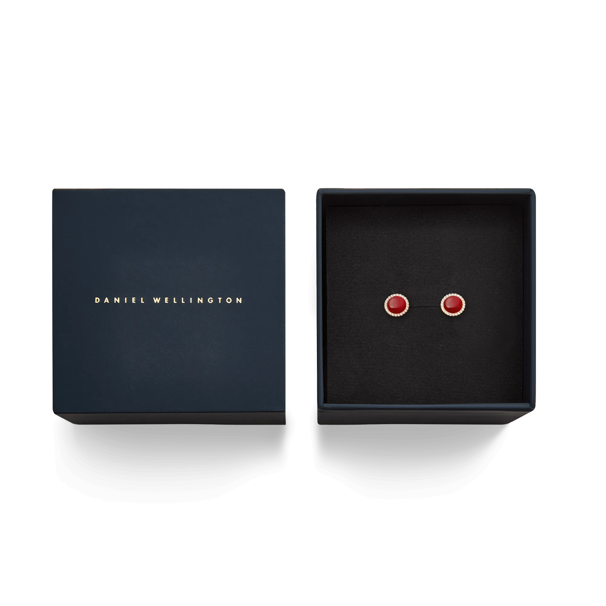 Audrey Earrings Red Agathe Rose Gold