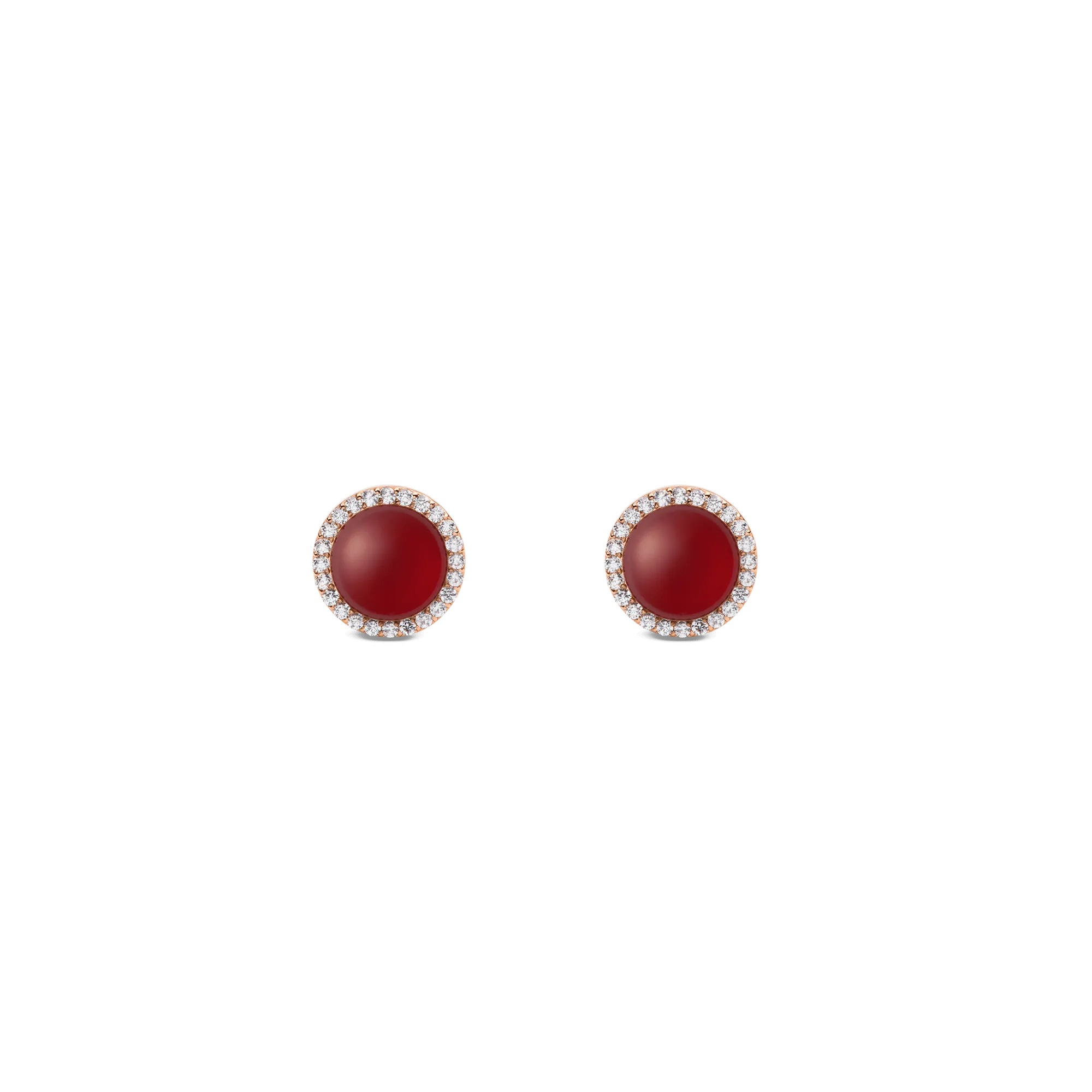 Audrey Earrings Red Agathe Rose Gold