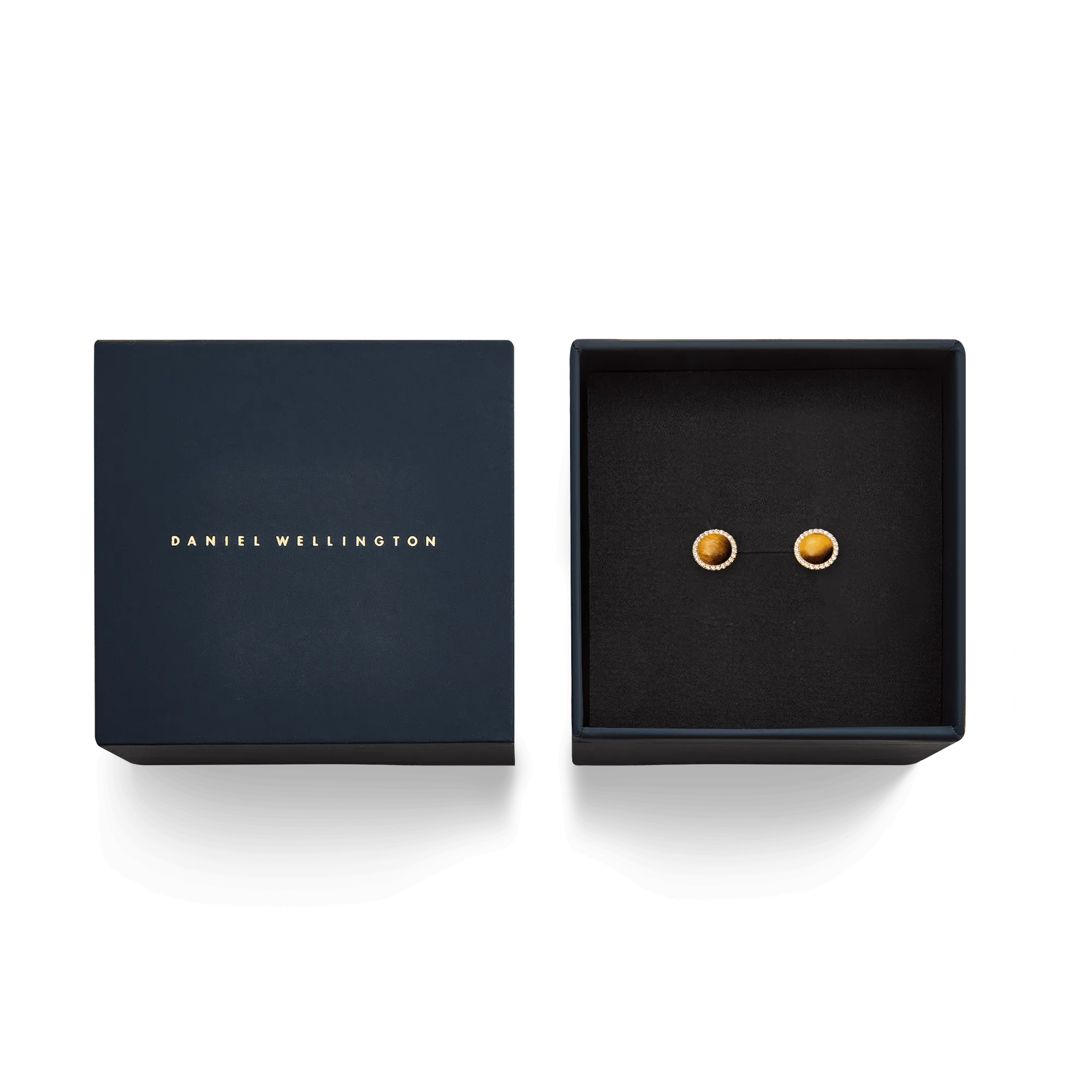 Audrey Earrings Tiger Eye Rose Gold