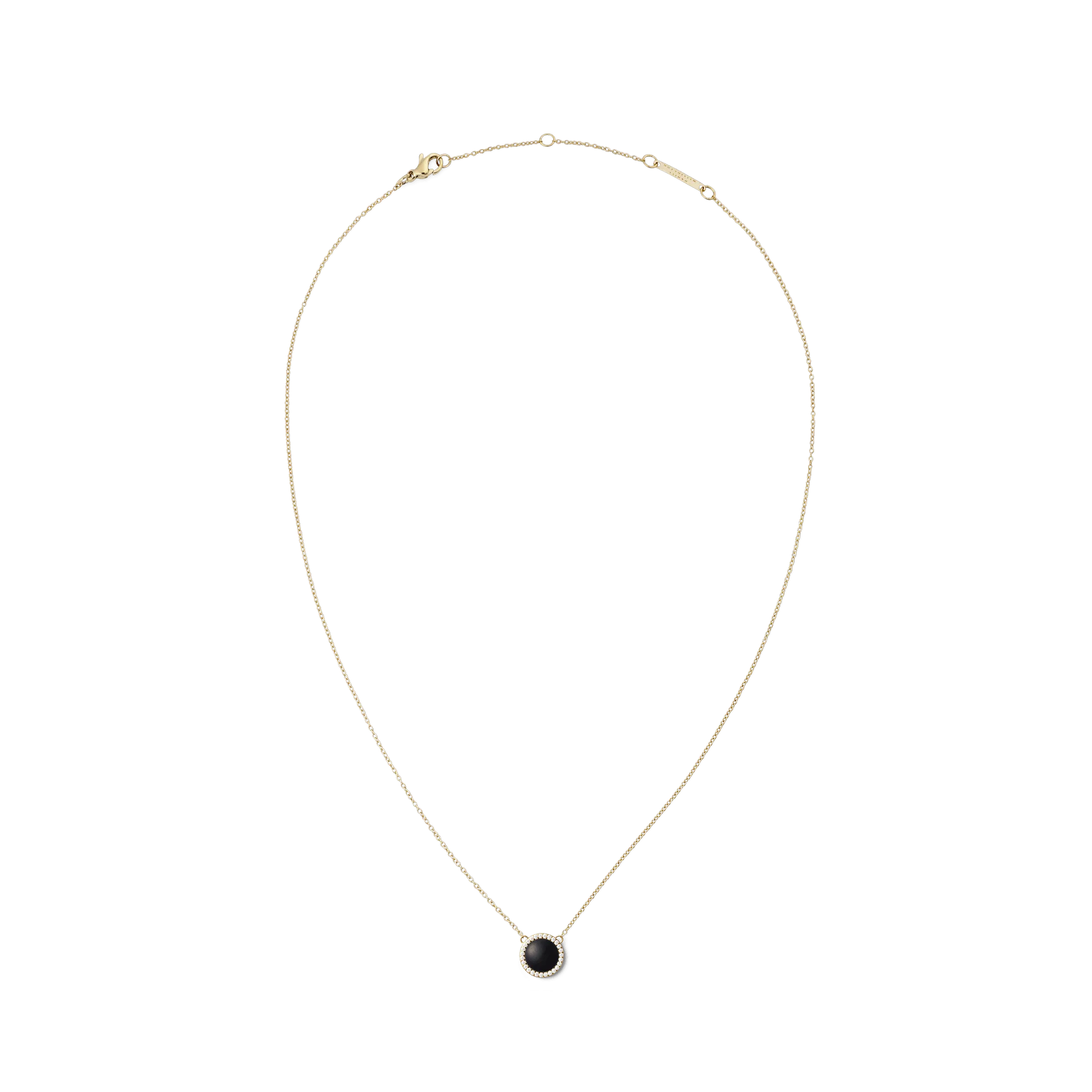 Audrey Necklace Black Agathe Gold