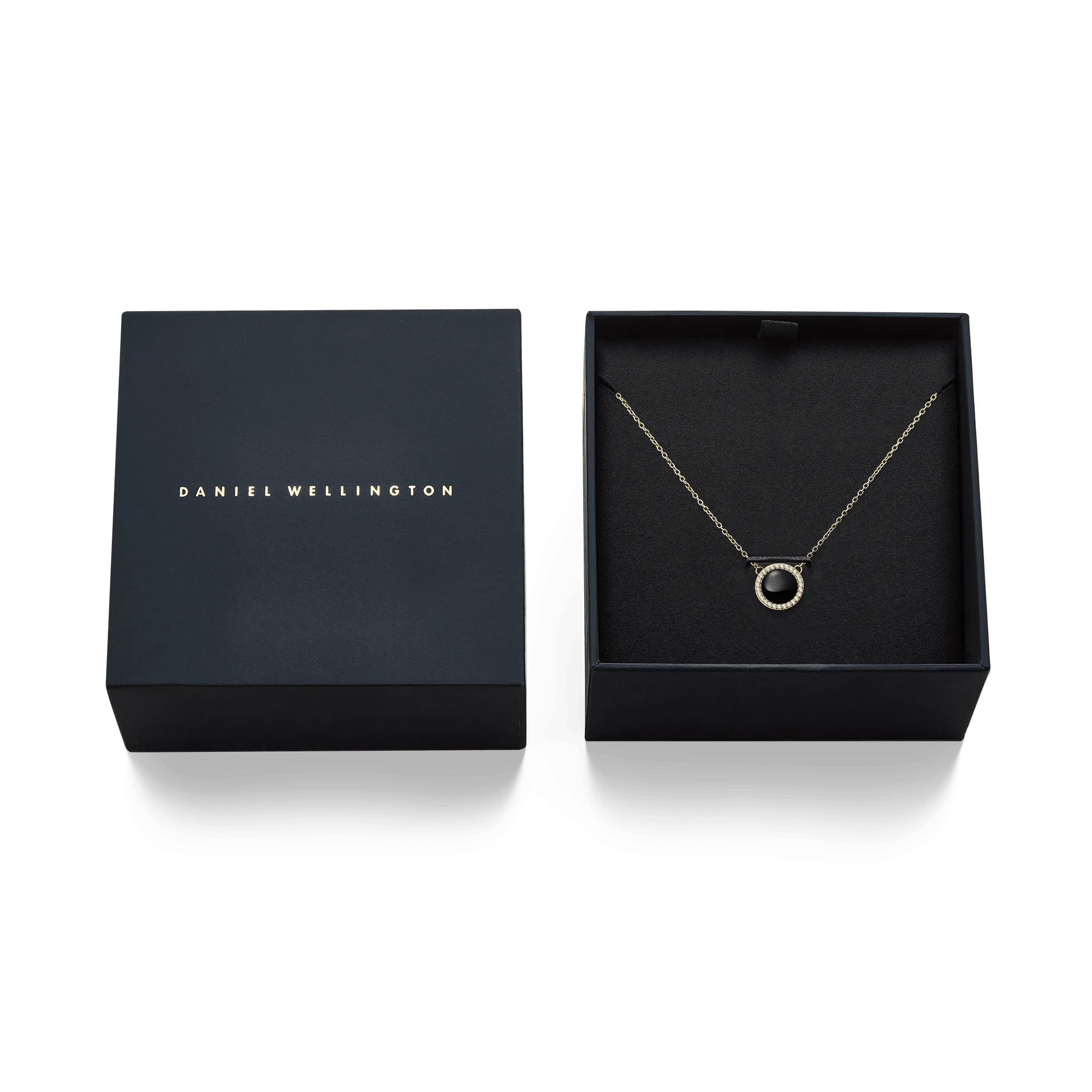 Audrey Necklace Black Agathe Gold