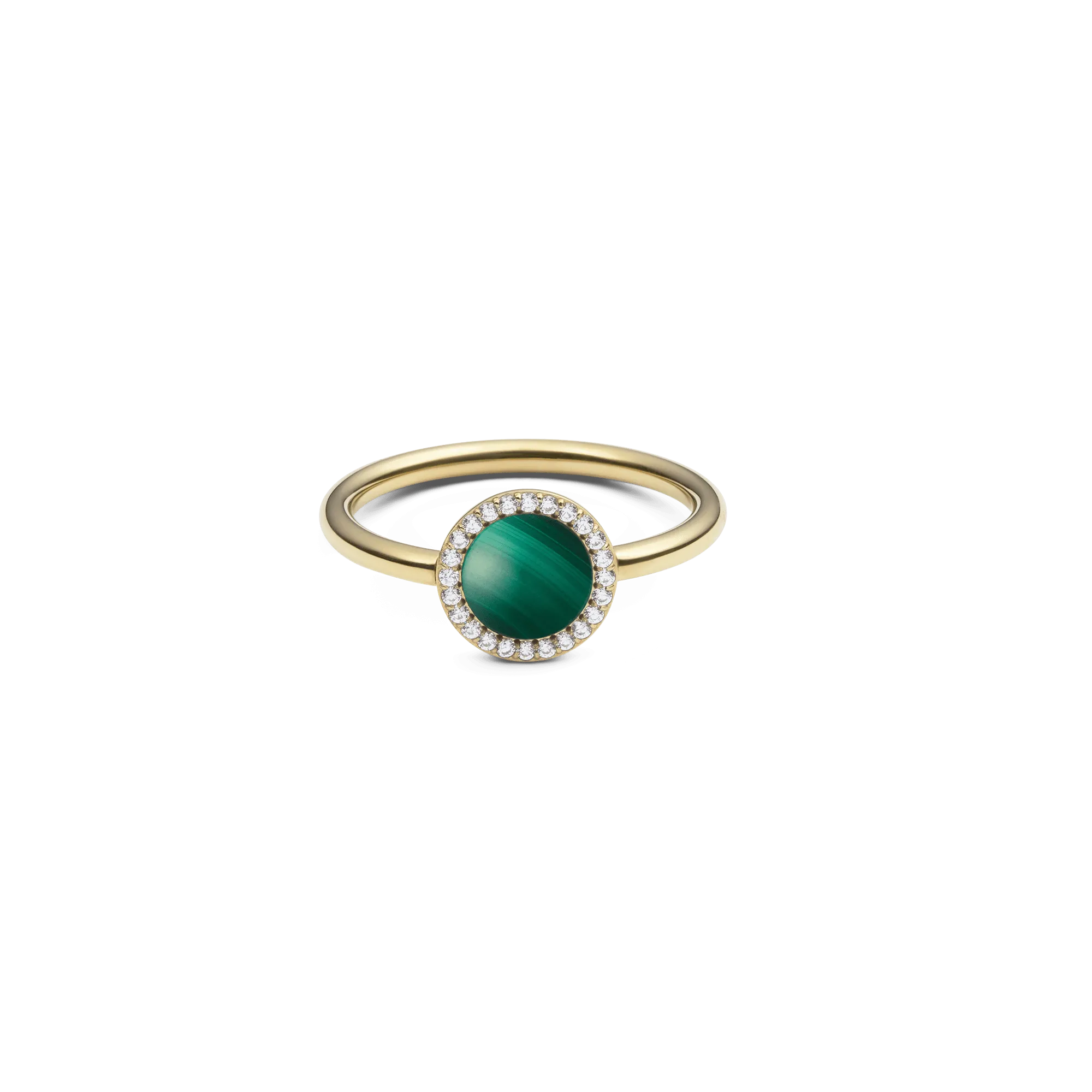 Audrey Ring Malachite Gold