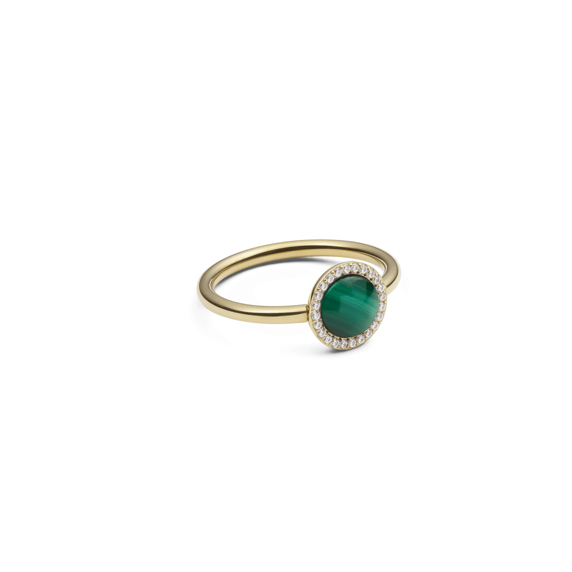 Audrey Ring Malachite Gold