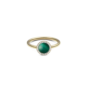 Audrey Ring Malachite Gold