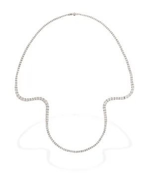 Aurora Pav?? 18K Whitegold Necklace w. Diamonds