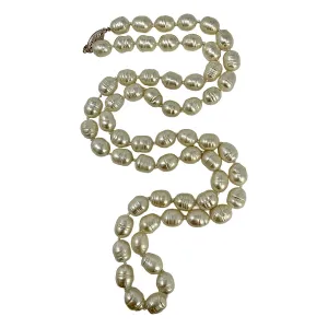 Baroque Pearl Necklace with 14K Filigree Gold Clasp