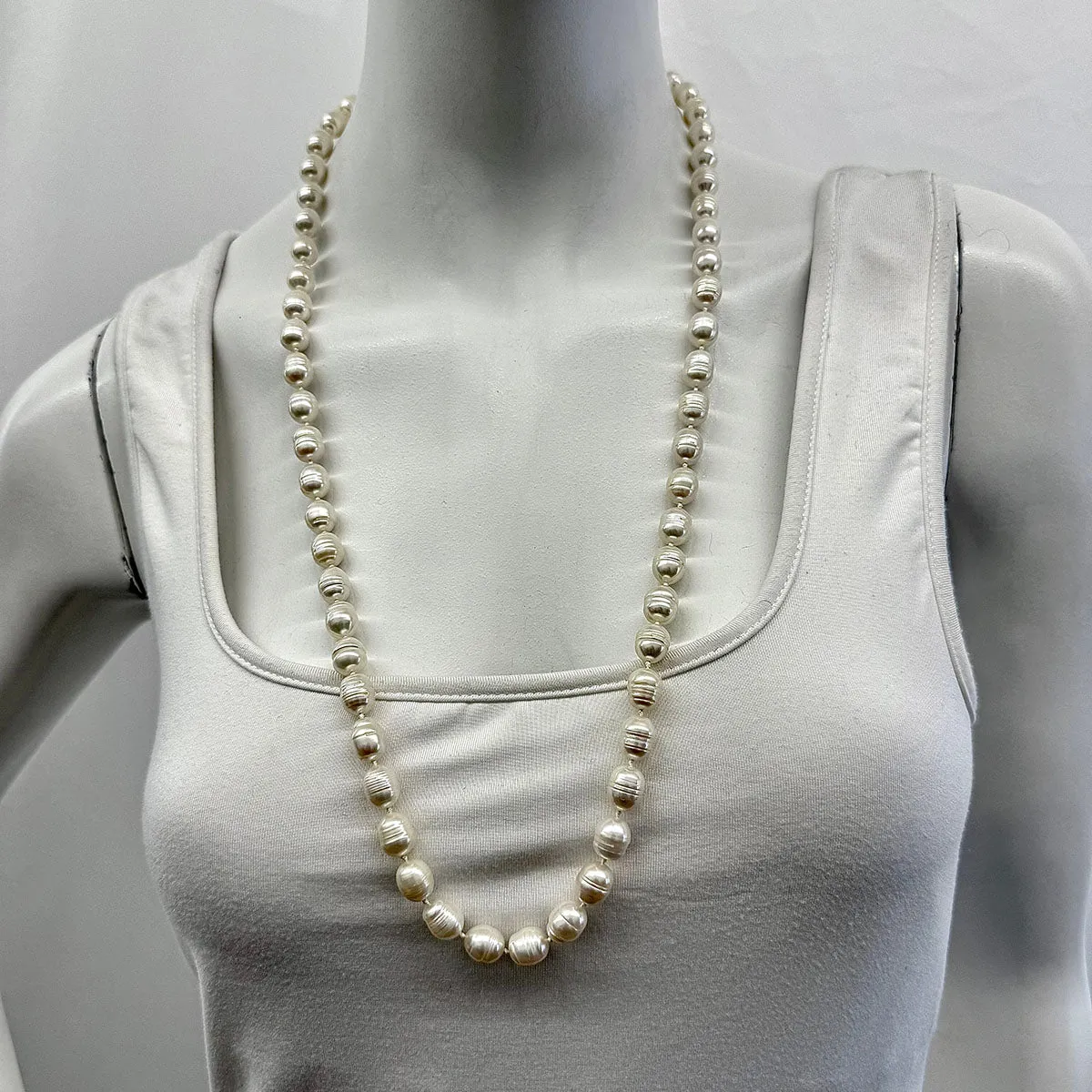 Baroque Pearl Necklace with 14K Filigree Gold Clasp