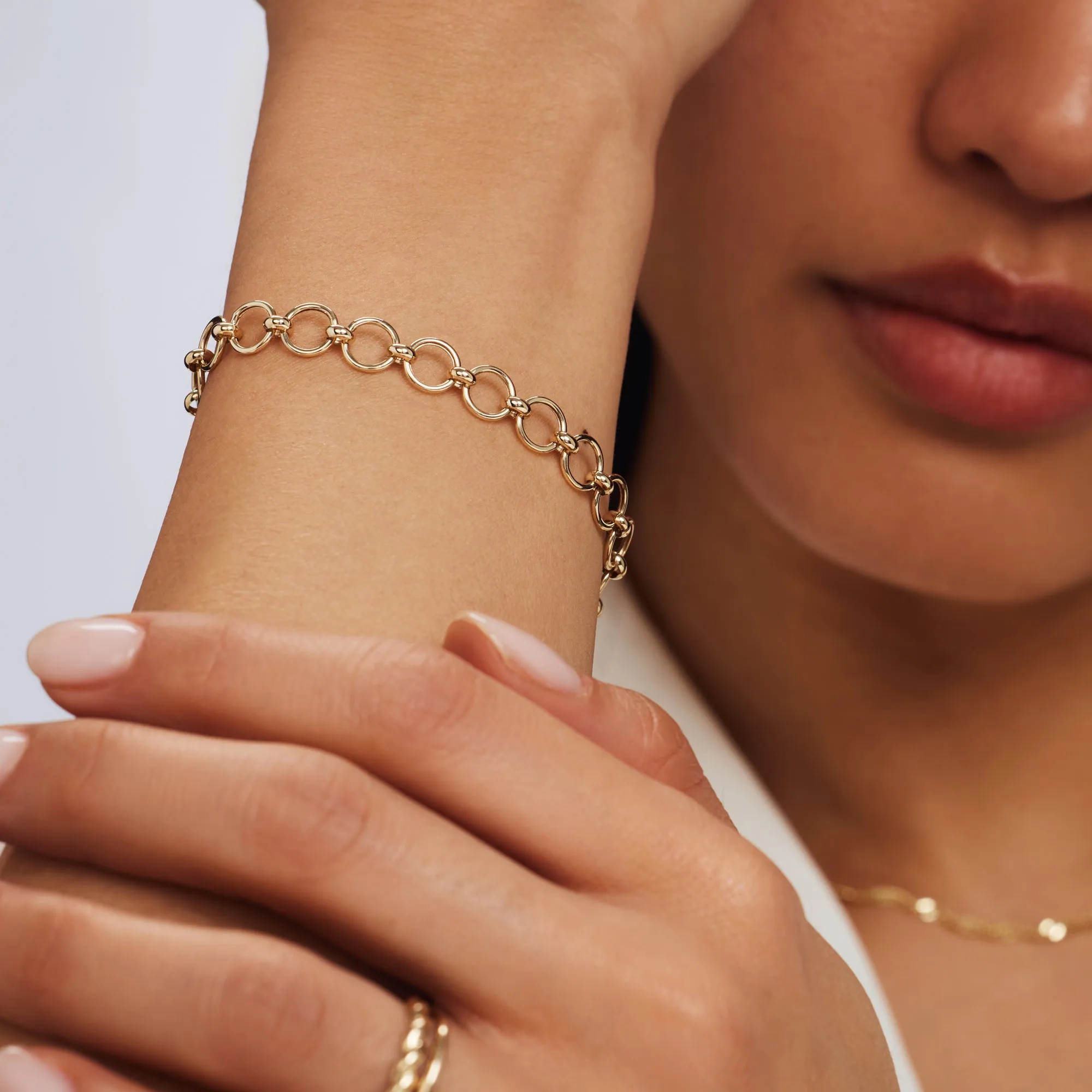 Belleville Axelle 14 karat gold link bracelet