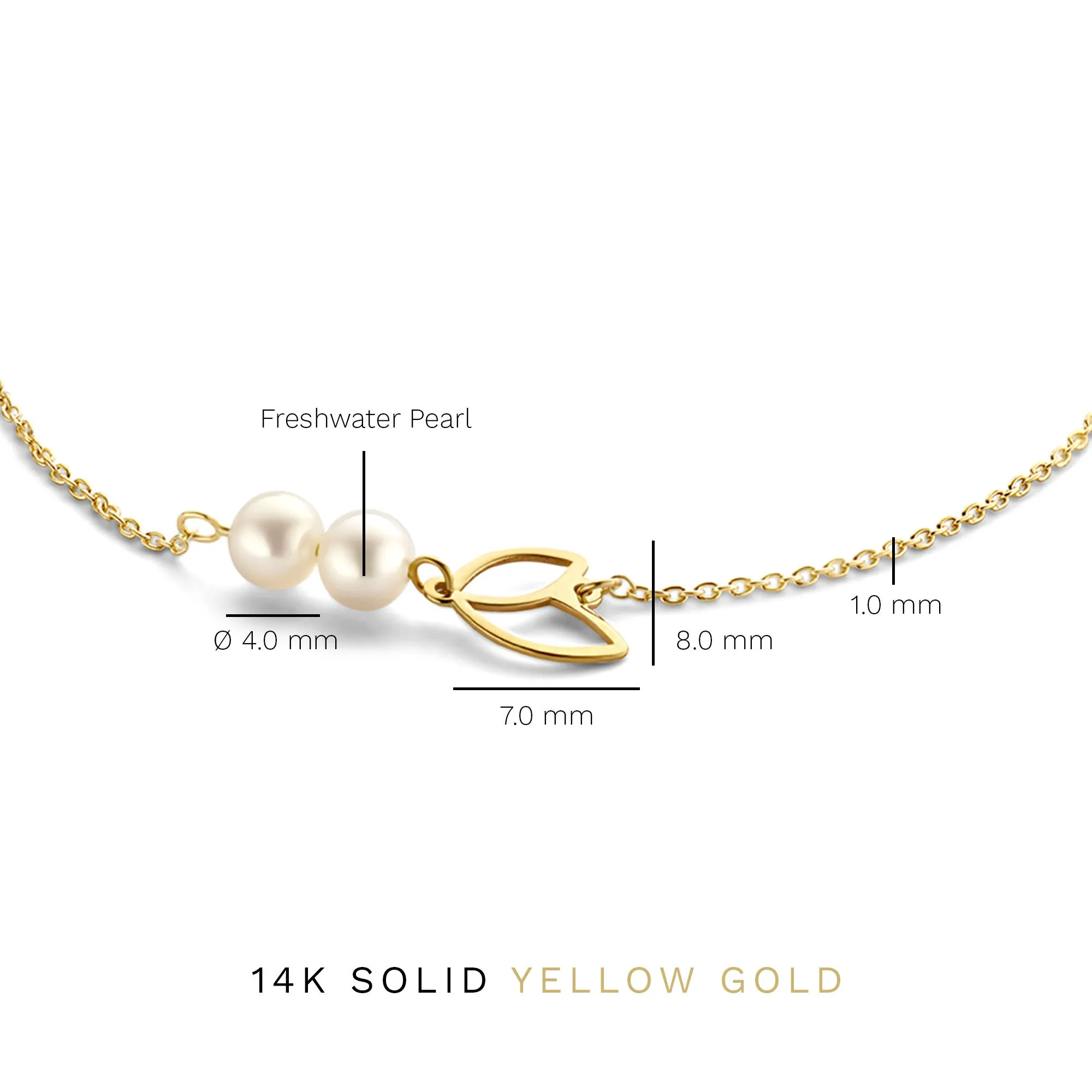 Belleville No??mi 14 karat gold bracelet with freshwater pearls