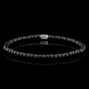 Black Agate Bracelet VI (4mm)