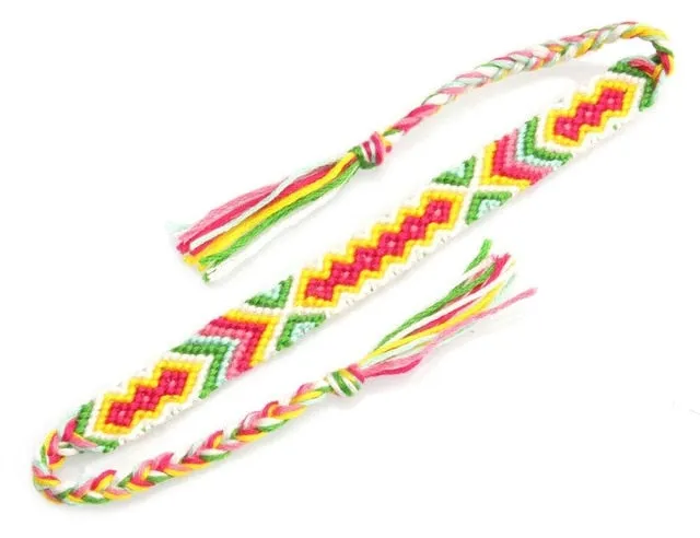 Bohemian Tie Tassels Woven Friendship Bracelet Women Men 2019 New Fashion Summer String Braided Soft Surf Beach Bracelet&Anklet