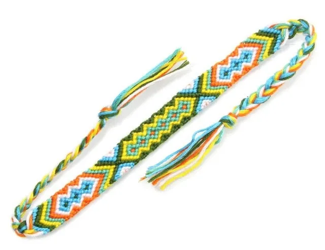 Bohemian Tie Tassels Woven Friendship Bracelet Women Men 2019 New Fashion Summer String Braided Soft Surf Beach Bracelet&Anklet