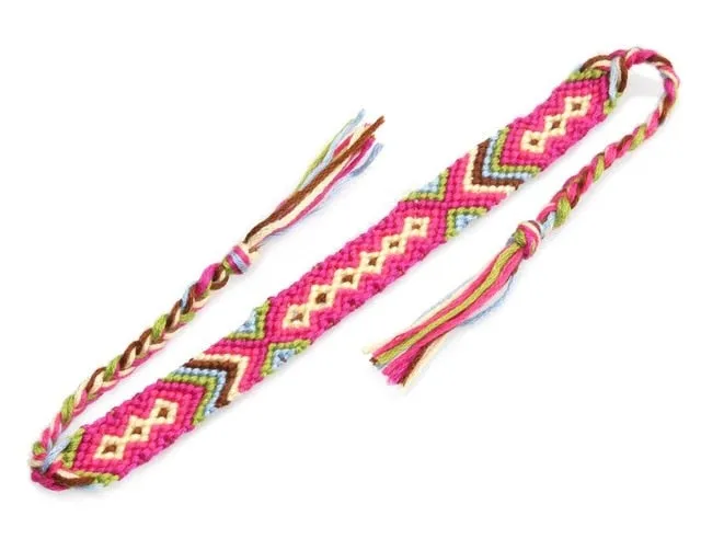 Bohemian Tie Tassels Woven Friendship Bracelet Women Men 2019 New Fashion Summer String Braided Soft Surf Beach Bracelet&Anklet