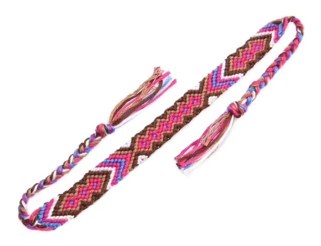 Bohemian Tie Tassels Woven Friendship Bracelet Women Men 2019 New Fashion Summer String Braided Soft Surf Beach Bracelet&Anklet