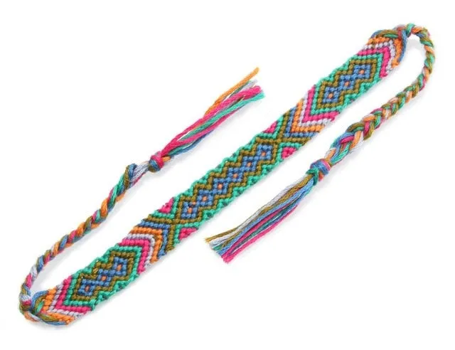 Bohemian Tie Tassels Woven Friendship Bracelet Women Men 2019 New Fashion Summer String Braided Soft Surf Beach Bracelet&Anklet