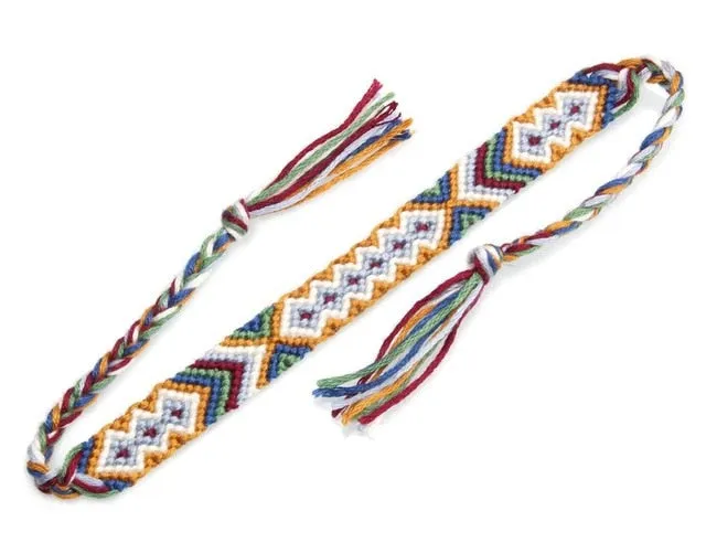 Bohemian Tie Tassels Woven Friendship Bracelet Women Men 2019 New Fashion Summer String Braided Soft Surf Beach Bracelet&Anklet
