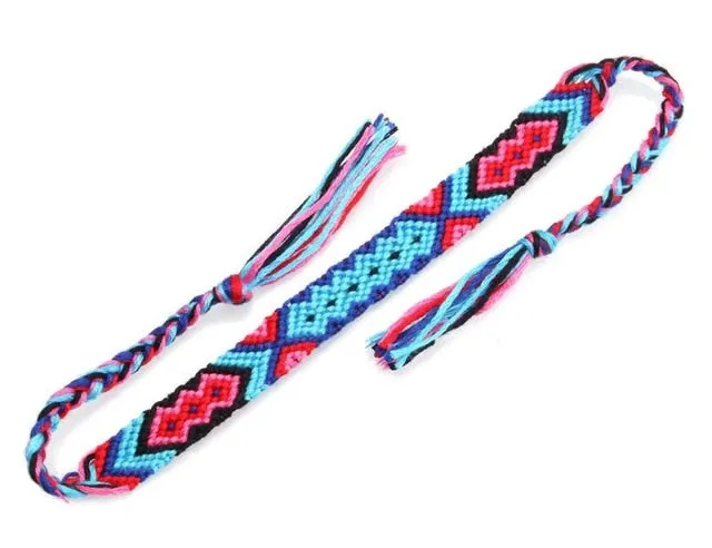 Bohemian Tie Tassels Woven Friendship Bracelet Women Men 2019 New Fashion Summer String Braided Soft Surf Beach Bracelet&Anklet