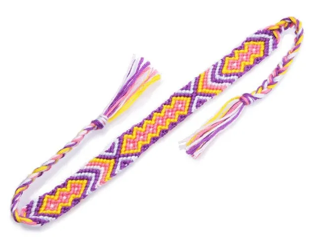 Bohemian Tie Tassels Woven Friendship Bracelet Women Men 2019 New Fashion Summer String Braided Soft Surf Beach Bracelet&Anklet