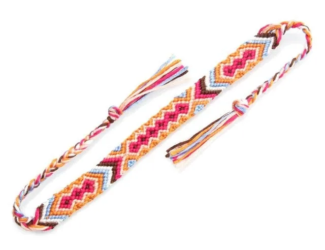 Bohemian Tie Tassels Woven Friendship Bracelet Women Men 2019 New Fashion Summer String Braided Soft Surf Beach Bracelet&Anklet