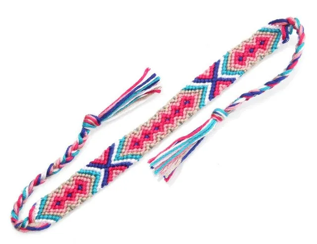 Bohemian Tie Tassels Woven Friendship Bracelet Women Men 2019 New Fashion Summer String Braided Soft Surf Beach Bracelet&Anklet
