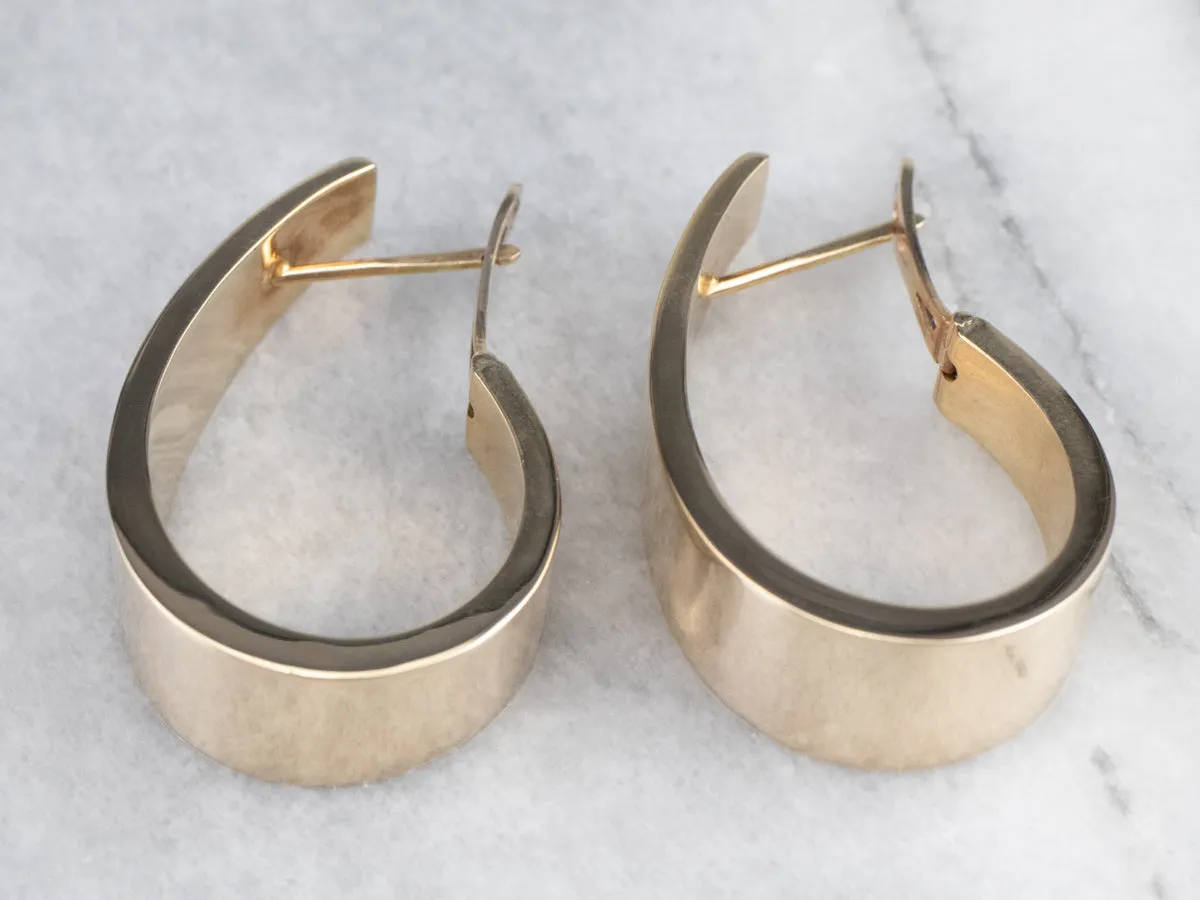 Bold Yellow Gold Hoop Earrings