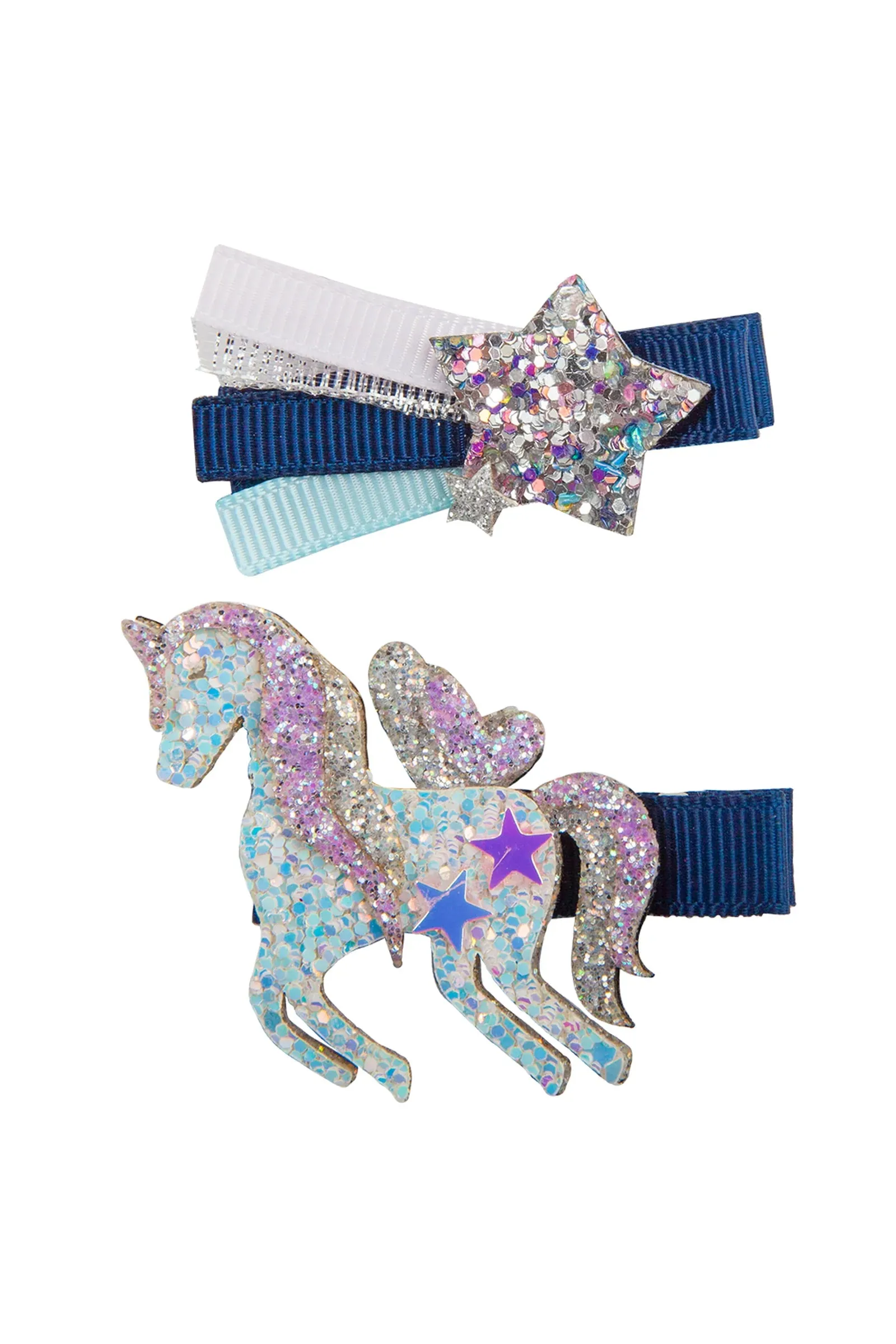 Boutique Navy Hair Clips