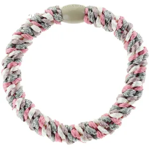 Bow's by St?r Braided Hair Elastic - Multi Grey/White/Rose Glitter 6-pack
