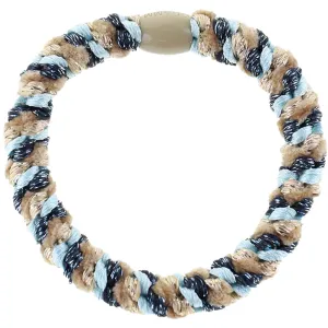 Bow's by St?r Braided Hair Elastic - Multi Navy/Light Blue/Beige Glitter 6-pack