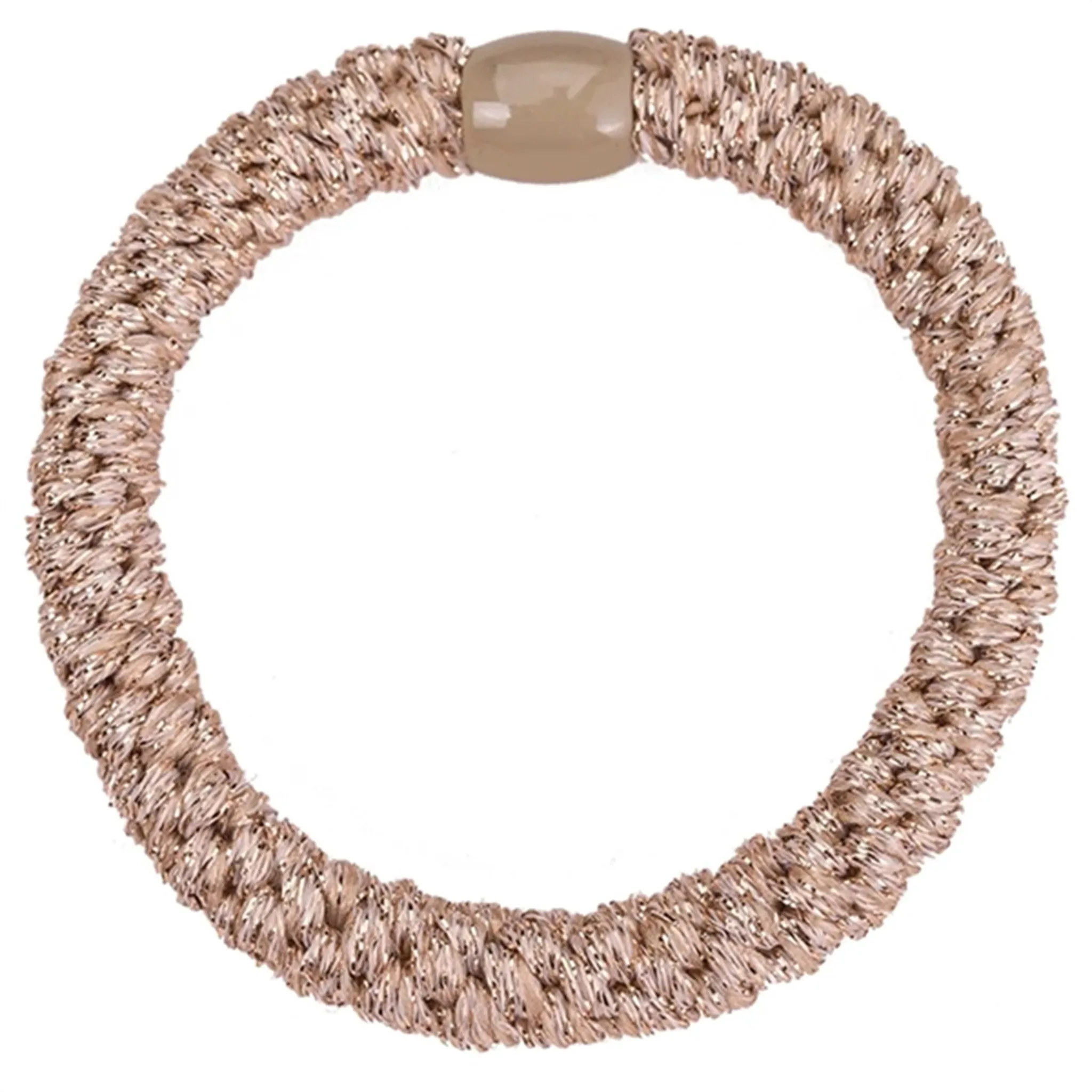 Bow's by Str Braided Hairties Beige Metallic